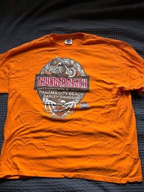 Harley-Davidson Orange Panama City Beach Thunder Beach Tee